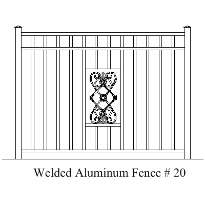Wholesale Fence Panels Welded Aluminum Fence Panel 20